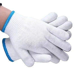 High Quality 7 Pin Knitted Garden Construction Working Cotton Work Gloves Safety Protective Gloves