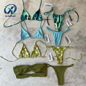 Mini Triangle Bikini Set With Logo Customization Reversible Swimwear Manufacturer With Fast Delivery Women's Swimwear