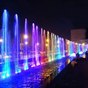 The Latest Variable Speed Programmable Stainless Steel DMX512 Pond POOL SQUARE Music Dance Fountain