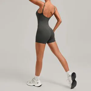 Adjustable Strap Backless Fitness Sports Jumpsuit One Piece Workout Yoga for Women