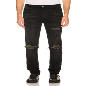 Black Skinny Jeans Men Casual Jeans Plus Size Pants Denim 2021 Custom Logo OEM Men Custom Logo Denim Long Men Jeans