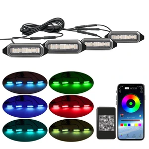 RGB LED Grille Bar Lights for Toyota RAV4 2019_2022 Front Grill Raptor Lights for Daily Driving White Amber Red Blue Etc