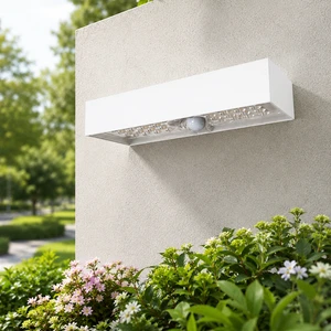 Modern Brick Shape Solar Wall LED Light Motion Sensor IP65 Outdoor Garden Fence Villa Bright Lighting with Decor