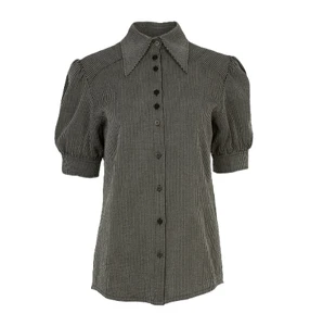 Spring Summer New Solid Colour Women's Knitted Shirt Blouse with Puff Sleeve Casual Loose Short Sleeve Breathable tops