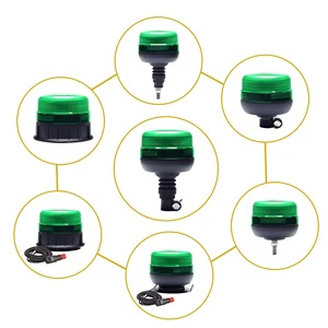 New 12/24V Flash Ambulance Amber/Green Emergency Warning Light LED Beacon for Cars Forklifts Ambulances