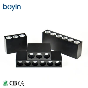 Factory Outlet Surface Mount All-aluminum Anti-glare Line Light Ceiling Light Grille Downlight Spotlight For Indoor Lighting