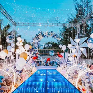 Premium 21x21 Interactive Led Dance Floor Magnetic Software Board Light Metal Frame Wired Shop Accessories