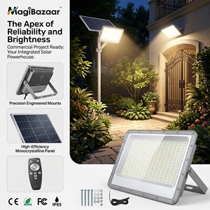Solar LED Floodlight MK60 3 Lighting Modes PIR Motion Sensor IP65 120 Beam Angle 5-Year Warranty-Garden Street Use