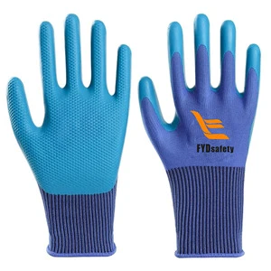 Factory Outlet Latex Nitrile Coated Anti-static Fire-proof Water-Proof Safety Gloves for Industrial Warehouse Machine Building