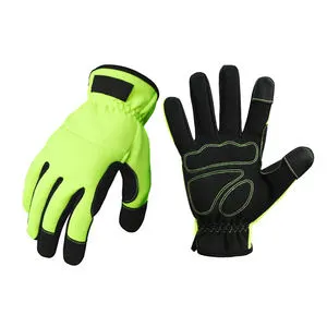Leather Mechanic Safety Gloves Anti-Chemical & Heat Resistant Breathable, Utility Safety Work Gloves