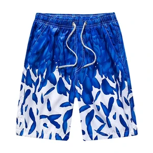 Custom Men's Swim Shorts 100% Cotton Nonwoven Quick Dry Breathable Elastic Waist Beach Summer Swimwear