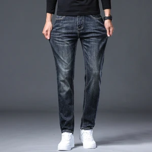 2025 New Fashion Men's Stretch Jeans Comfortable Elastic Denim Trousers Vintage Boyfriend Style for All Mid Summer Spring