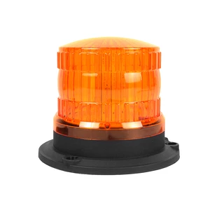 Amber Emergency Warning Light Magnet LED Flashing Rotating Beacon Light IP65 Waterproof 12-24V for Forklift School Bus Ambulance