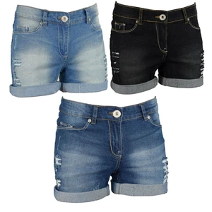 Mid Waist Straight Lace Raw Hem Distressed Formal Denim Shorts Women Cotton Quick Dry Summer Fashion High Quality