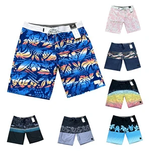 Men's Breathable Waterproof Quick-Drying Elastic Beach shorts Seaside Surfing Hot Spring Vacation Five Swimming Trunks Shorts