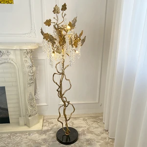 Minimalist American Light Luxury Solid Brass Grape Floor Lamp, Art Designer Atmosphere Light For Living Room Bedroom
