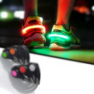 Battery Powered Decorative LED Shoe Light Luminous Flashing Shoe Heel Clip Lights for Night Walking Running