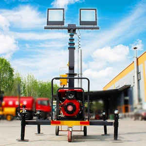 LED Light Towers 6M Tower Light Generator Mobile Light Tower with Telescopic High Mast