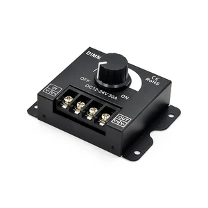 12V/24V 30A LED Dimmer Knob Hard and Soft Strip Light Brightness Regulator Electronic Modules and Kits...