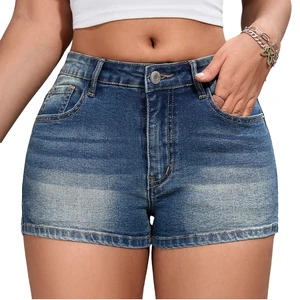 Women's Casual Sexy Low Waist Denim Shorts Breathable Hot Pants with Skinny Straight Style for Summer