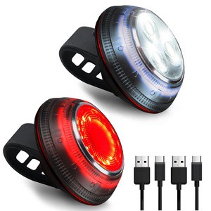 UMIONE IP66 Water Resistant UFO Front LED Bike Light Bike Tail Light Bicycle Rear Light