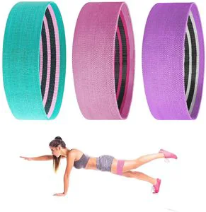 Top Trending Products Anti Slip 3 Pack Glute Squat Training Fabric Rubber Adults Gymnastics Power Hip Resistance Bands