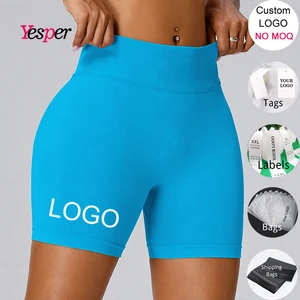 Women's Low Waist Gym Shorts Quick Dry Fitness Workout Yoga Shorts With Elastic Waist Closure Solid Pattern Biker Clothes