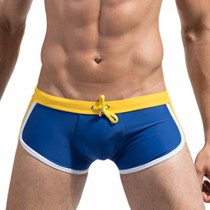 Elastic beach pants for men tied up beach pants quick drying color blocking adult shorts plus size beach swim pants
