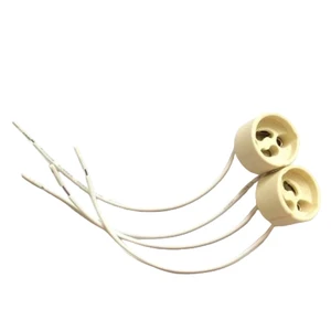 High Quality Screw GU10 Ceramic Lamp Socket Holder with Wire 8cm 15cm 220V CE