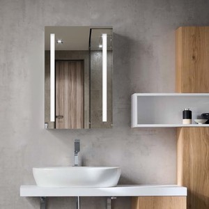 Intelligent Hotel Illuminated Lighted Mirror Antifog Frameless Rectangle Bathroom Led Mirror With Frosted Edge