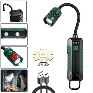 Work Lamp 360 Bending Portable Handheld LED Outdoor Hook Worklight Magnetic Rechargeable Emergency Light Workshop Worklight