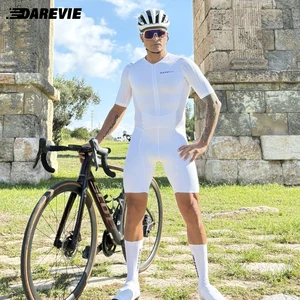 Darevie Bike Cycling Skin Suit/Jumpsuit for Team or Club with Professional Chamois Breathable Plus Size Custom OEM ODM Triathlon
