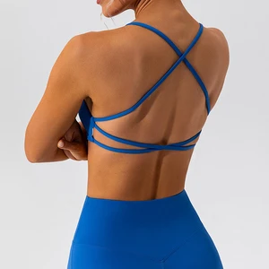 Fashion Casual Summer Women Backless Sports Bra Gym Workout Custom Sports Bra