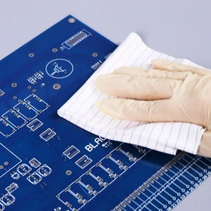High Quality 98% Polyester 2% Conductive Wire Lint-Free ESD Safe Cleanroom Wipes Made of Microfiber