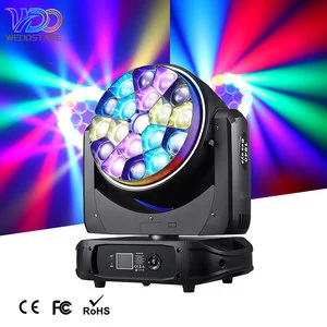 Wedosatge Professional 19X40W 4in1 RGBW LED Moving Head Bee Eye Light K10 K20 Big Bee Eye Disco Lyre Wash Effect With LED Strip