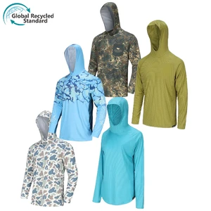 OEM ODM Men Plus Size Outdoor Performance Fishing Hoodie Duck Camo Quick Dry Moisture Wicking Sun Protection UPF 50 Fishing