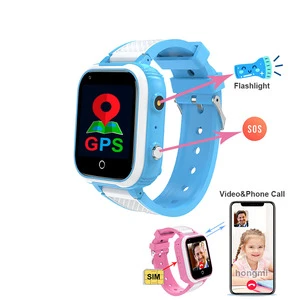 Cheap Square IP67 Kids Smart Watch With GPS Waterproof Flashlight SOS Video Calling For Boys & Girls DH9S
