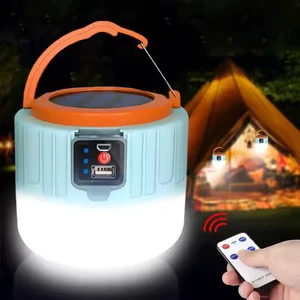 Rechargeable Camping Emergency LED Work Light Remote Control IP44 Portable Bombillas BBQ Lantern