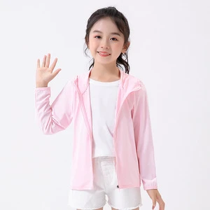 New Summer Ice Silk UV Outdoor Hooded Sunscreen Clothing Coat for Boys and Girls UV Outdoor Hooded Sunscreen Clothing Coat