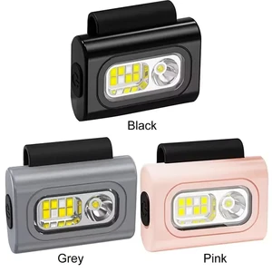 USB Rechargeable High-Bright LED Safety Night Lamp Collar Headlight Clip for Running Camping-Lithium Ion Headlamps