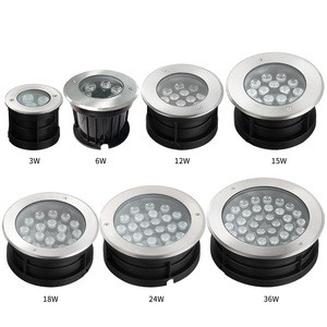 12V Color Changing 36W LED Battery Operated Underwater Buried Light IP68 Stainless Steel Swimming Pool Landscape Wall Spotlight
