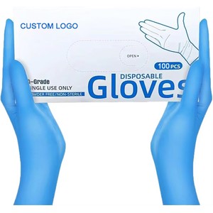 Blue Nitrile Gloves Disposable Gloves Hand Protection Gloves Powder Free Hot Sale Food Grade Food Safe Industry Nitrile Gloves
