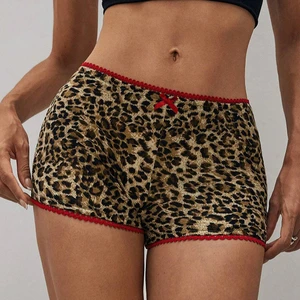 Custom Women Plus Size Summer Leopard Casual Sex Soft Slim Hot Fitness Wear Elastic Waisted Shorts Manufacturer for Women