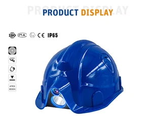 Explosion Proof Smart Safety Helmet Built-in Camera Powerful LED Headlamp Portable Lithium Ion IP65 Rated for Camping