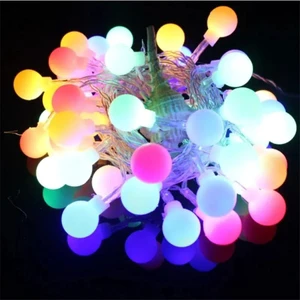 Customizable Length Led Battery Light Frosted Small Ball Light String Camping Decoration Christmas Color Light