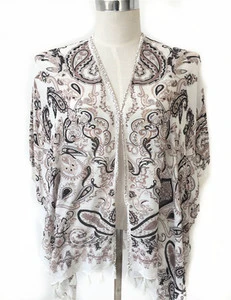 High Quality Super Soft beach cover up custom designs 100% Rayon Kimono