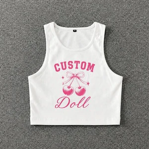 OEM Custom Women's Cotton Crop Tank Top Sleeveless Casual Vest Private Label Apparel Manufacturer