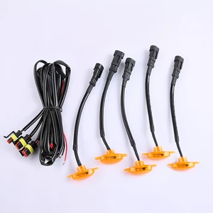 High Brightness Auto Car Grille Light Small Yellow Black