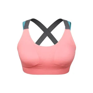 Fitness Women's Sports Bra Simple Design Front Logo Breathable Eco-Friendly Medium Support Spandex/Polyester Customizable