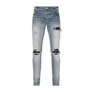 Luxury Men's Fashion Jeans Vintage Ripped Jeans Men Stacked Denim High Quality Stretch Pants Cowboy Jeans